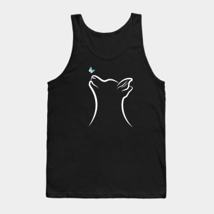 dog and butterfly Tank Top